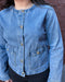 Denim Jacket with Gold Buttons