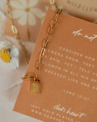 Do Not Worry Mini Tag Necklace - Blue Moon Bentonville
