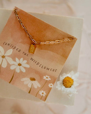 Do Not Worry Mini Tag Necklace - Blue Moon Bentonville