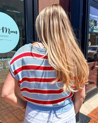 Entro Americana Striped Sweater - Shopbluemoonbentonville