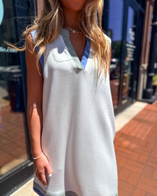 Entro Contrast Trim Summer Shift Dress - Shopbluemoonbentonville
