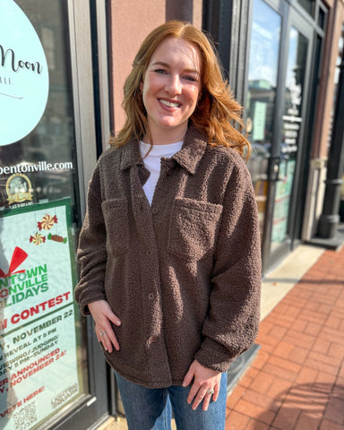 Espresso Frostline Sherpa Jacket