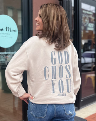 God Chose You Sweatshirt - Blue Moon Bentonville