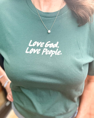 Green Love God, Love People T-shirt