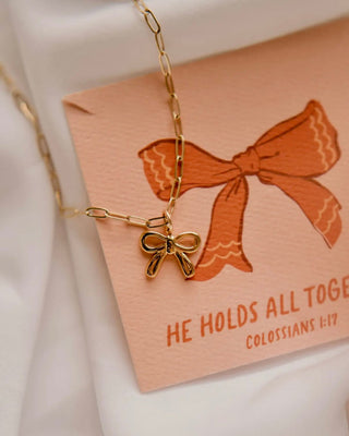 He Holds All Together Charm Necklace - Shopbluemoonbentonville