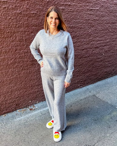 Heather Grey Knot Lounge Wear Set