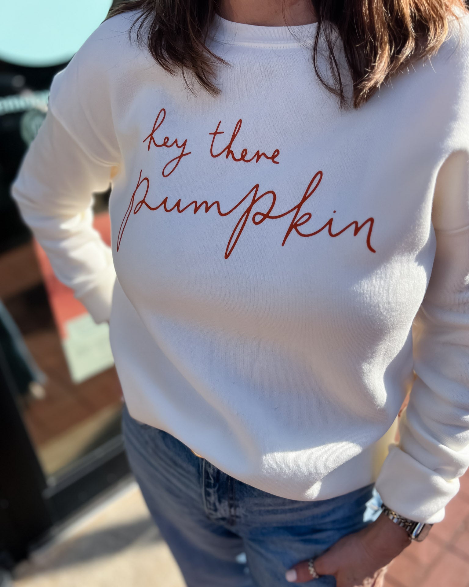 Hey There Pumpkin Vintage White Sweatshirt