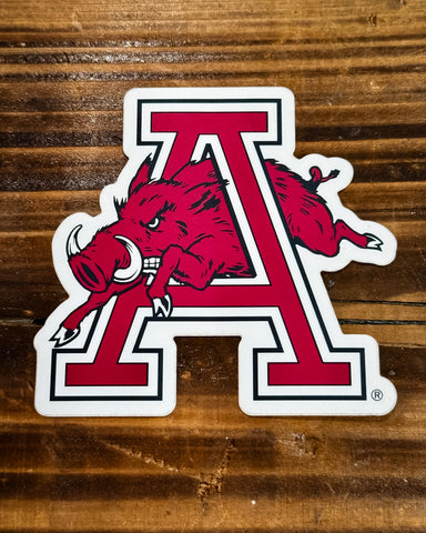 Hog Through the A Sticker