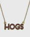 Hogs outline enamel necklace