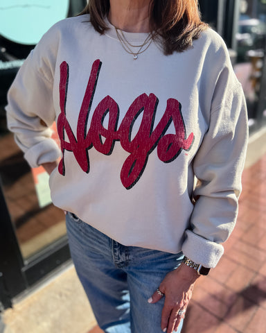 Hogs Barbie Font Sweatshirt