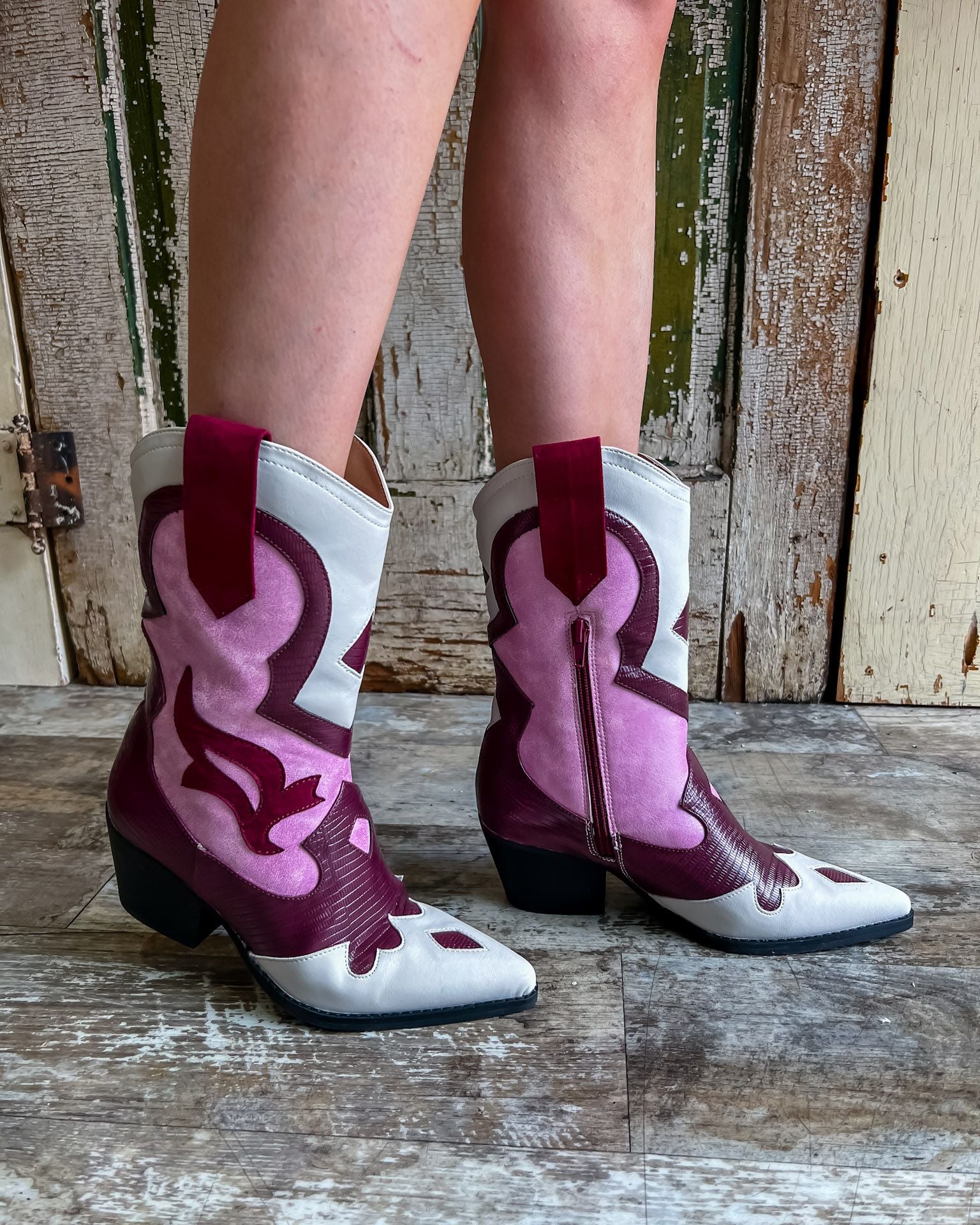 Zizi Pink Cowgirl Boots