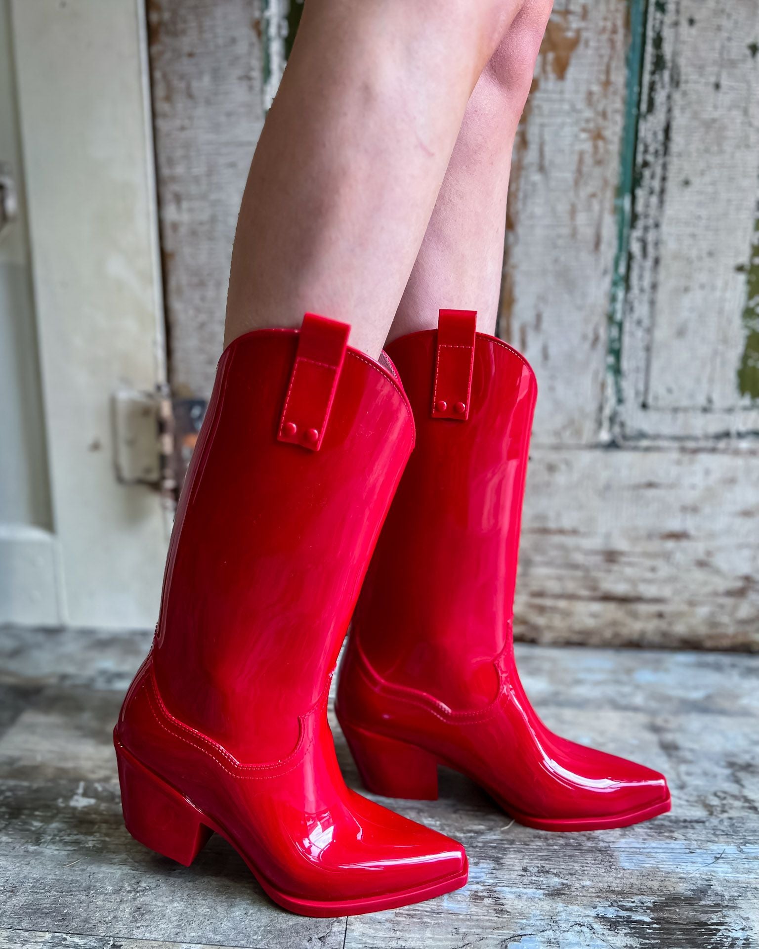 Annie Red  Jelly Boots