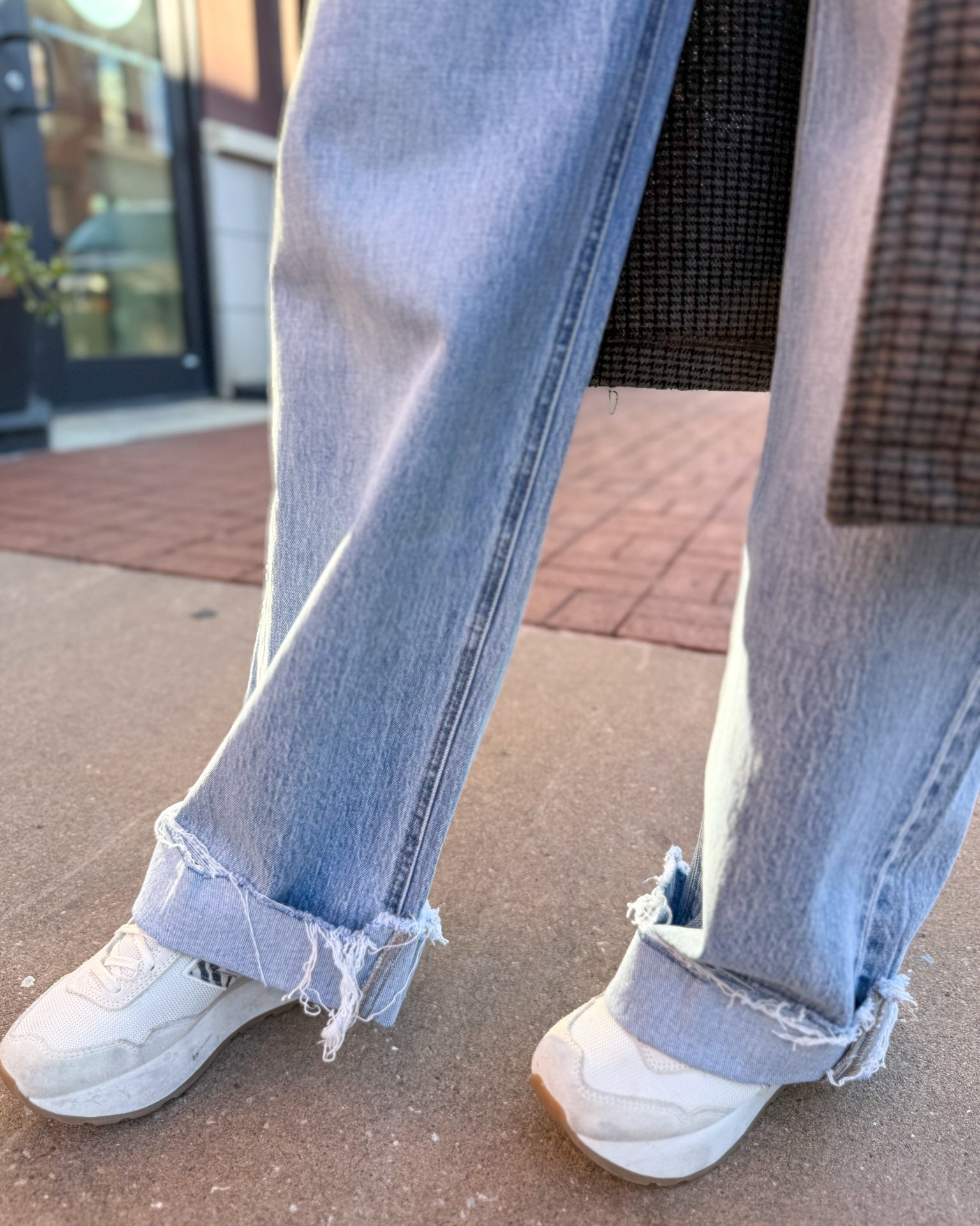 Kris High Rise Cuffed Baggy WideJeans