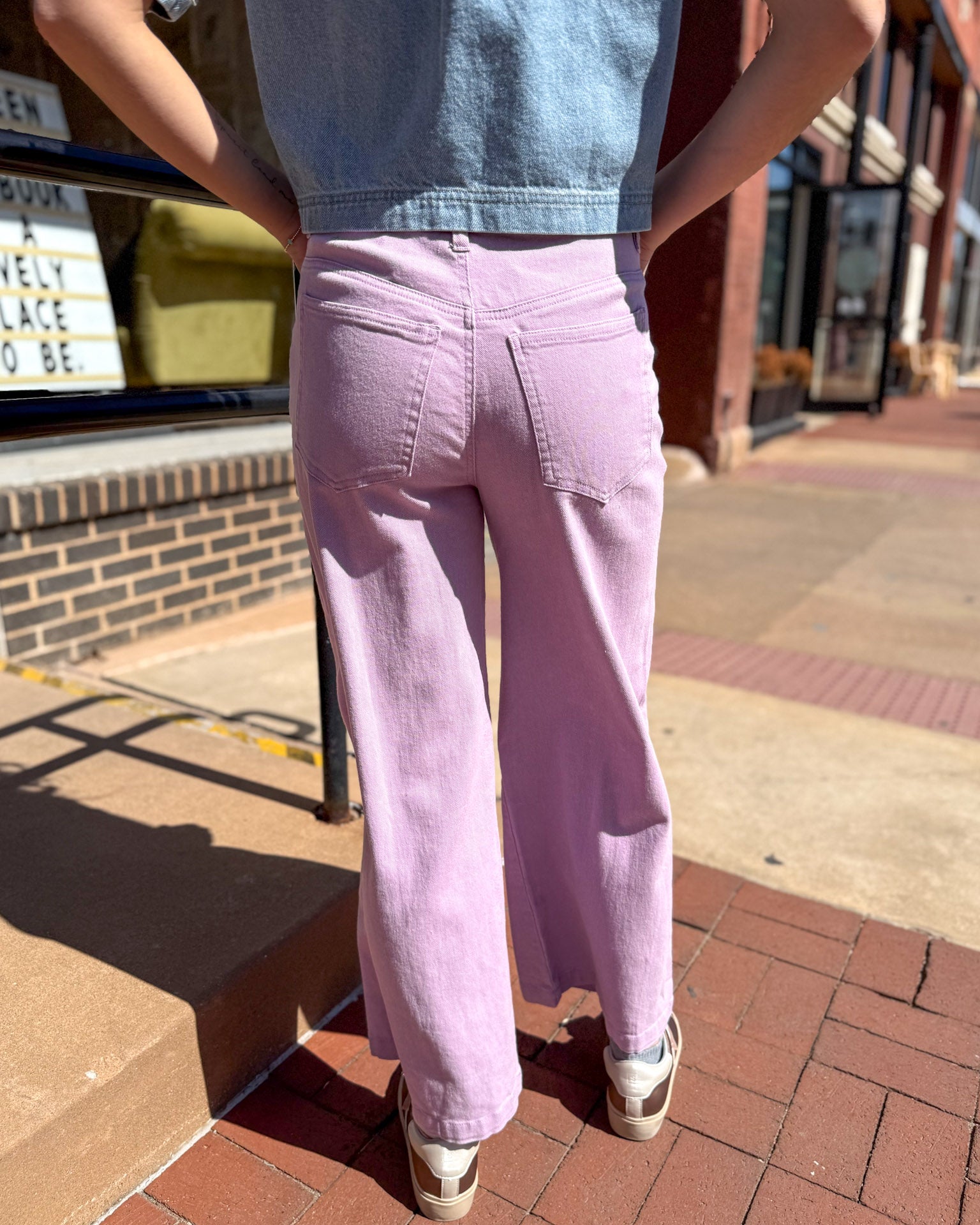 Lavender Wide Leg Jeans 
