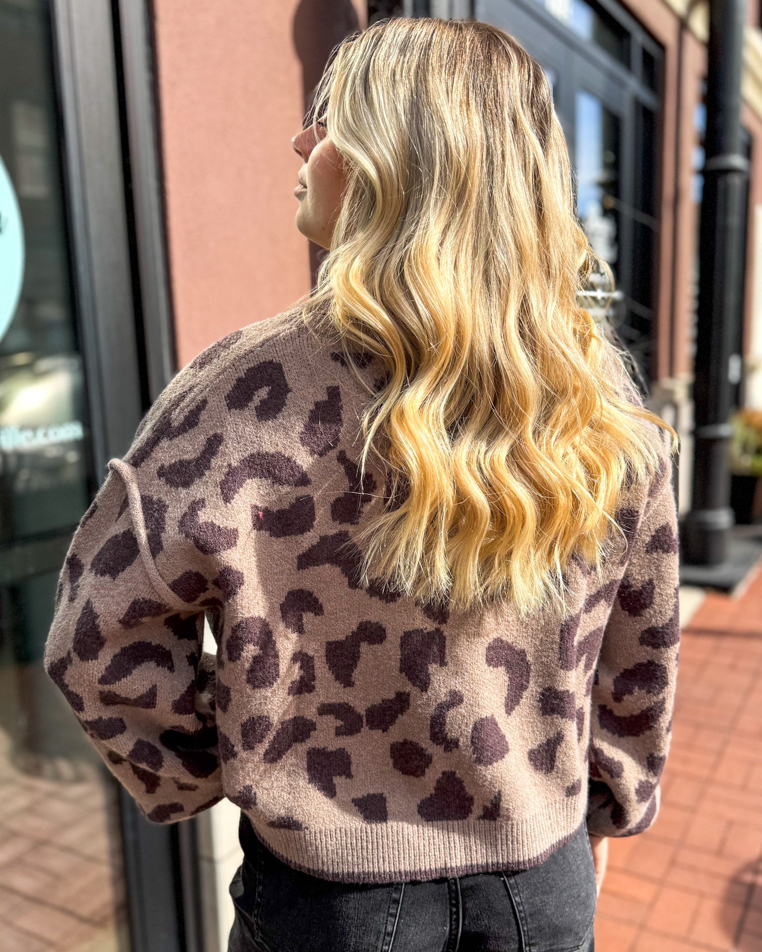 Leopard  Bow Tie Cardigan