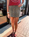 Mocha Leopard Mini Skirt