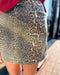 Mocha Leopard Mini Skirt