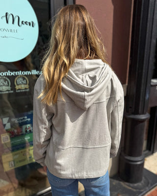 Lt. Grey Zip Front Hoodie