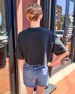 Livy Lu Arkansas Razorbacks Script Cropped Tee - Shopbluemoonbentonville
