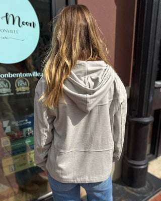 Lt. Grey Zip Front Hoodie - Blue Moon Bentonville