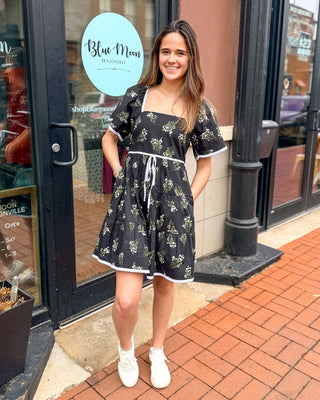 Midnight Floral Mini Dress - Shopbluemoonbentonville