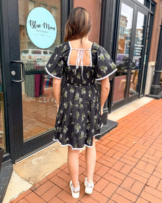 Midnight Floral Mini Dress - Shopbluemoonbentonville
