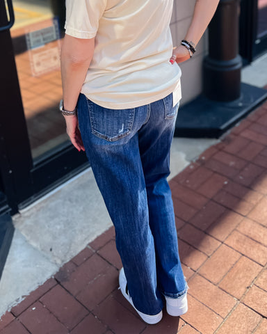 Mid-Rise Straight Jeans