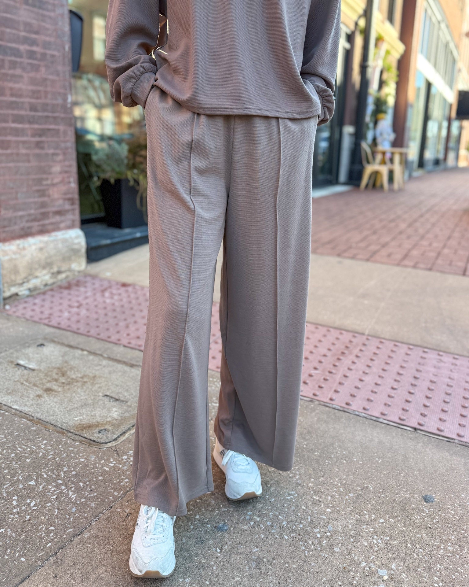 Mocha Drawstring Knit Pants
