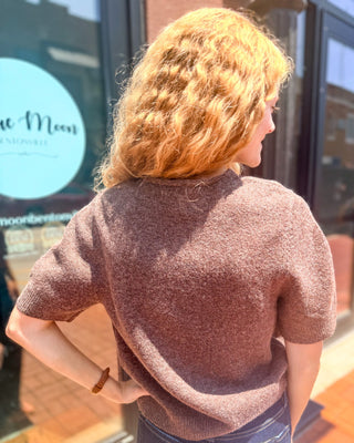 Mocha Short Sleeve Sweater - Blue Moon Bentonville