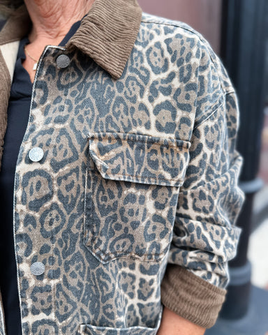 Mocha Leopard Barn Jacket