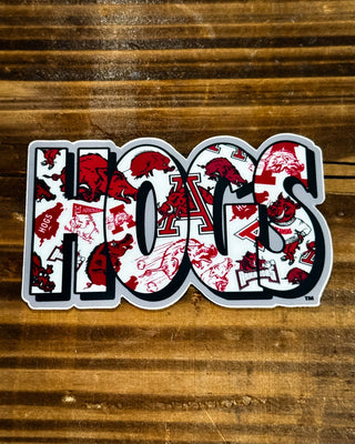 Multi Logo Hogs Sticker - Shopbluemoonbentonville