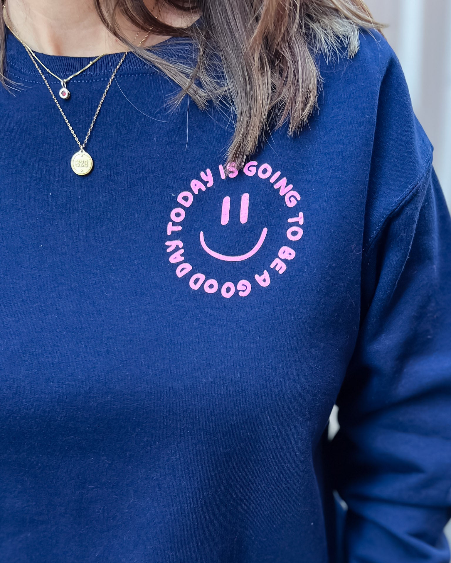 Navy Good Day Sweatshirt