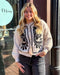 Oatmeal Floral Embroidered Cardigan