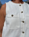 Off White Sleeveless Shirt Dress