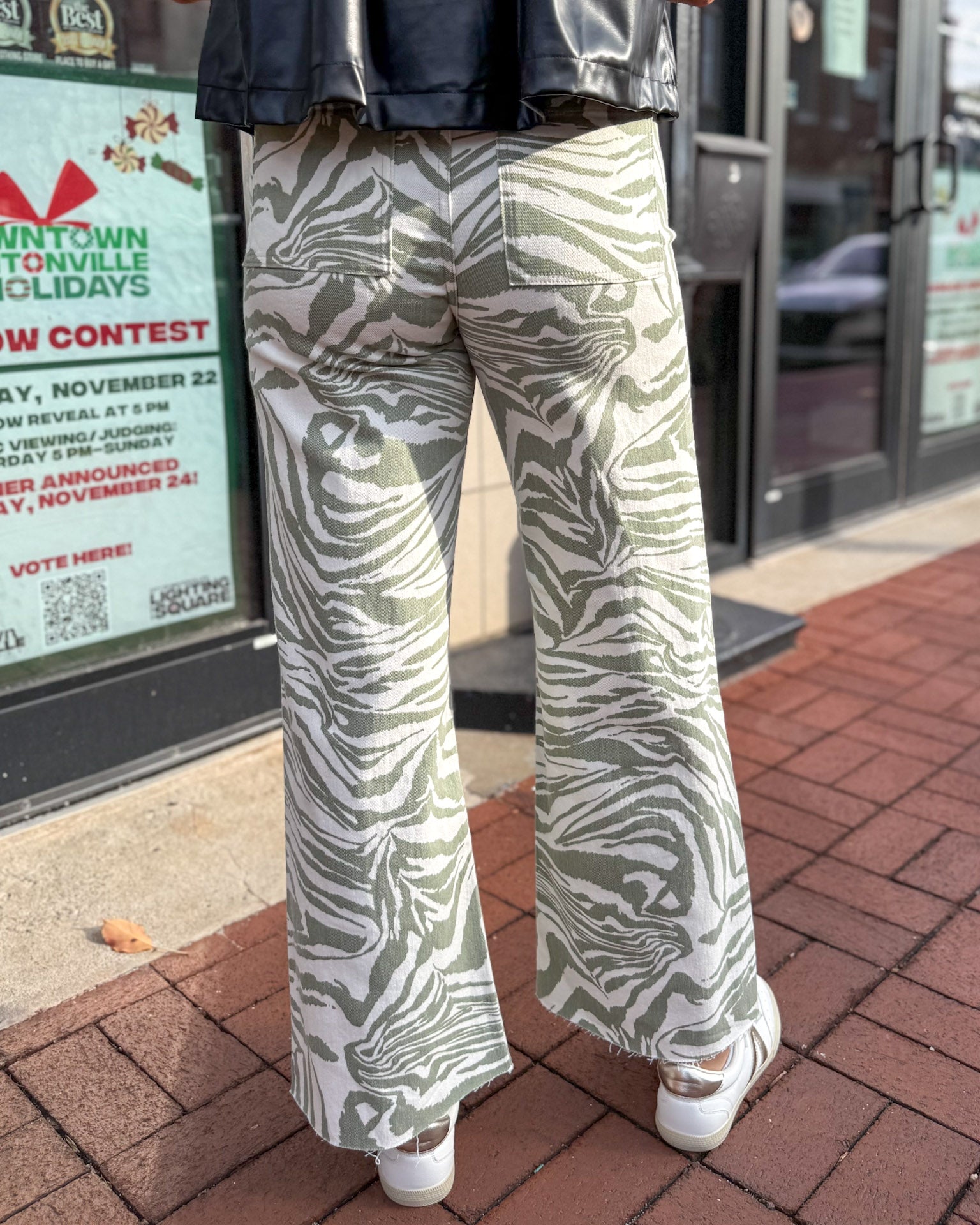 Olive Zebra Stretch Pants
