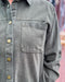 Olive Denim Shirt Jacket