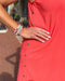 Orange Red Sleeveless Midi Dress