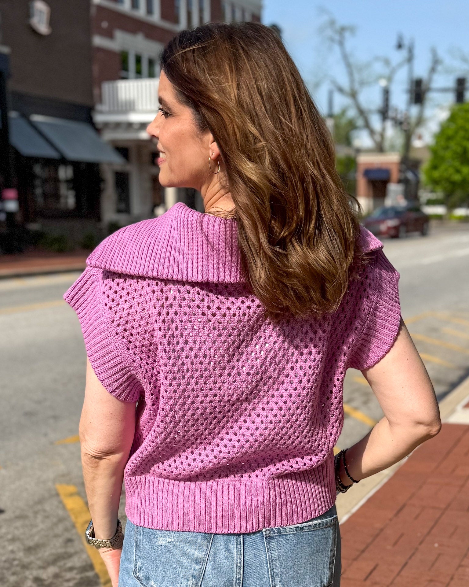 Orchid Half Zip Sweater 