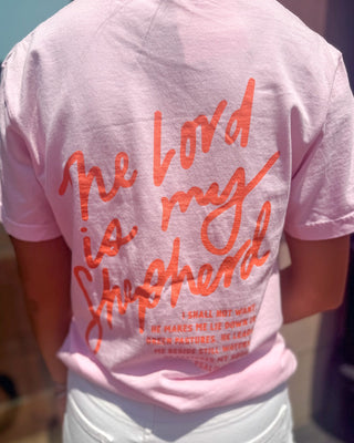 Pink The Lord is My Shepherd T-shirt - Blue Moon Bentonville