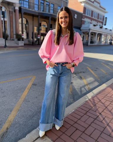 Pink Popover Top