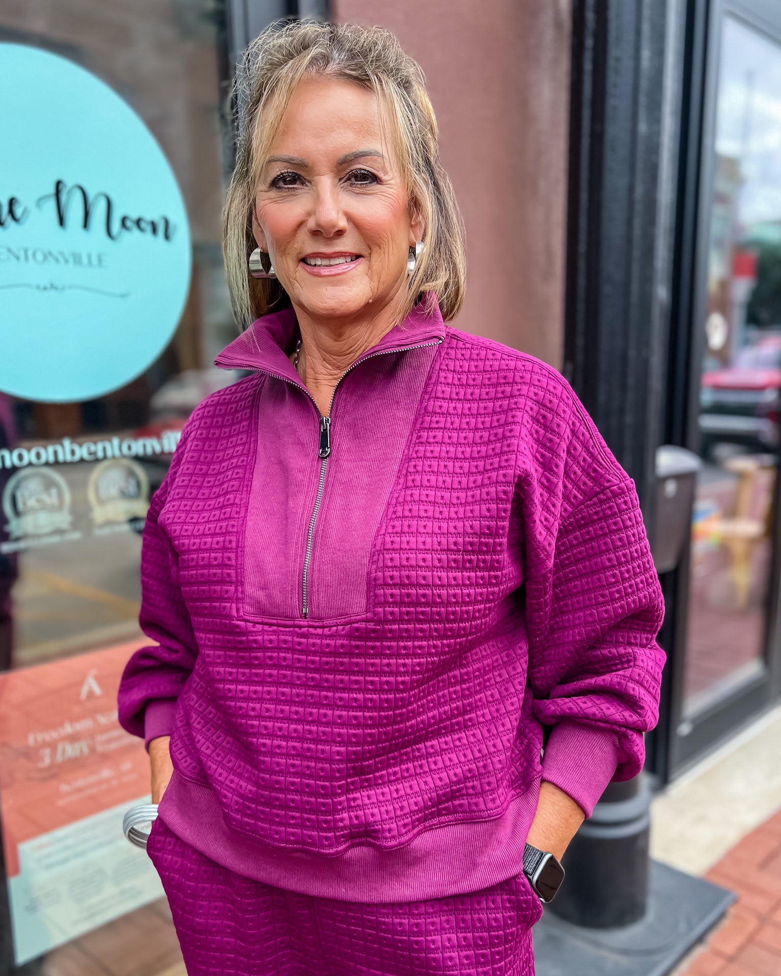 Plum quarter zip pullover