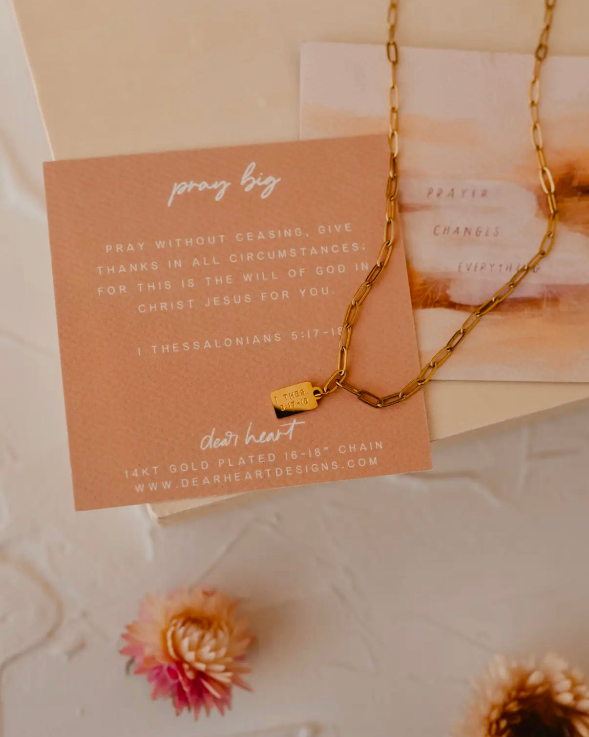 Pray Big Mini Tag Necklace