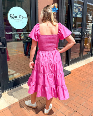 Pretty in Pink Smocked Maxi Dress - Shopbluemoonbentonville