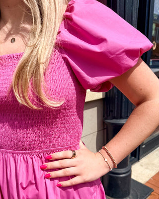 Pretty in Pink Smocked Maxi Dress - Shopbluemoonbentonville