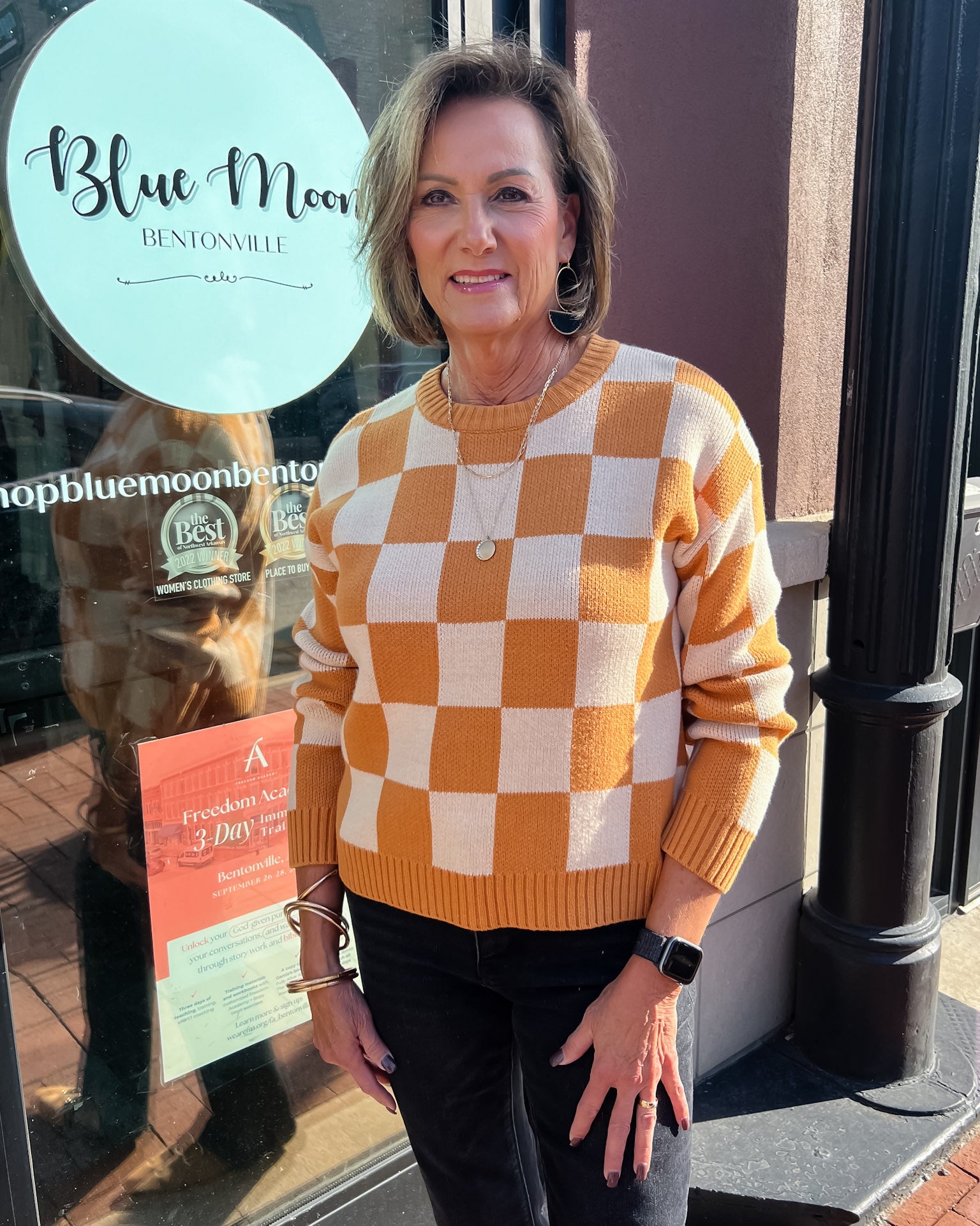 Pumkin Spice Checkered Sweater 