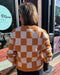 Pumkin Spice Checkered Sweater 