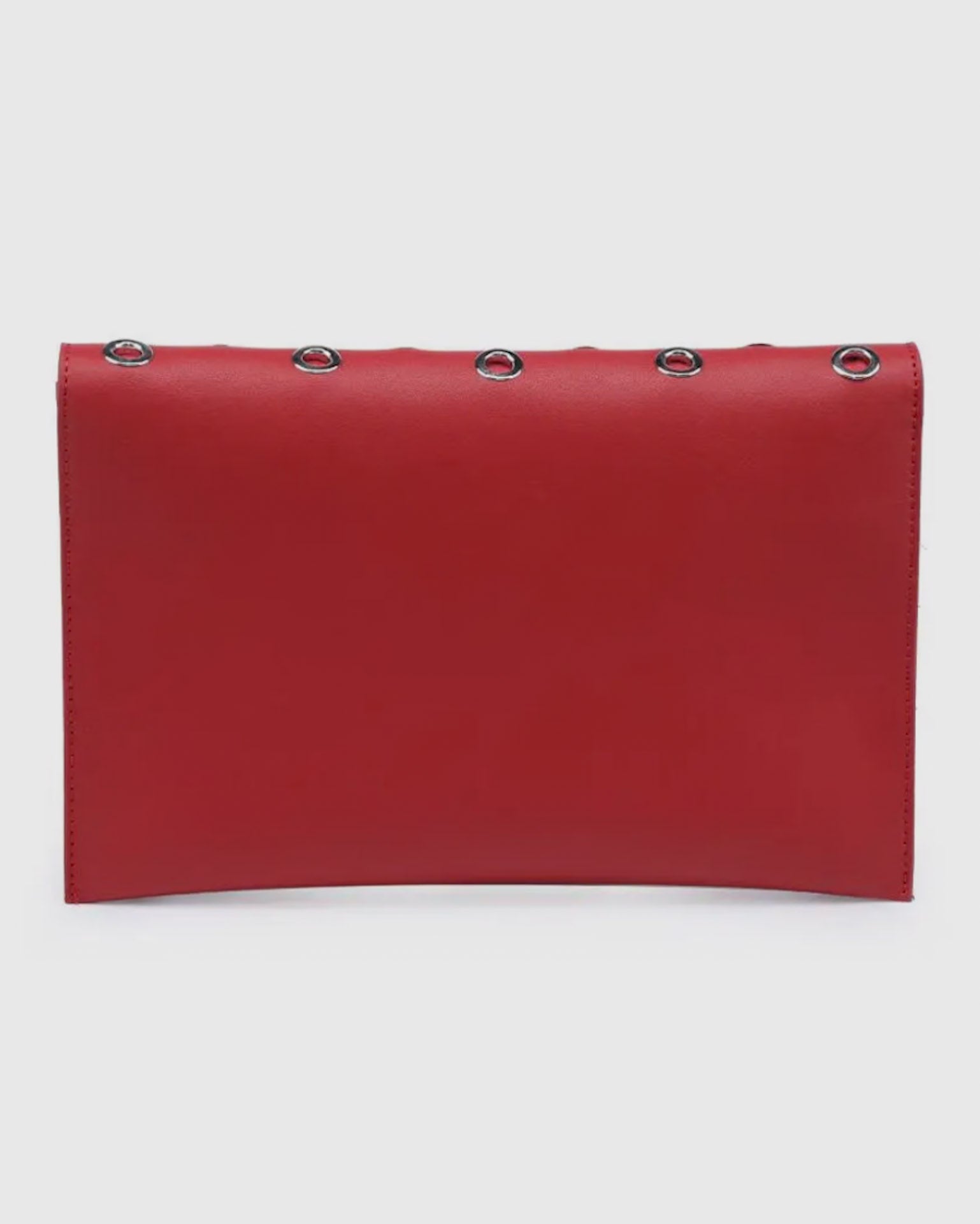 Ramona Grommet Crossbody Purse-Red