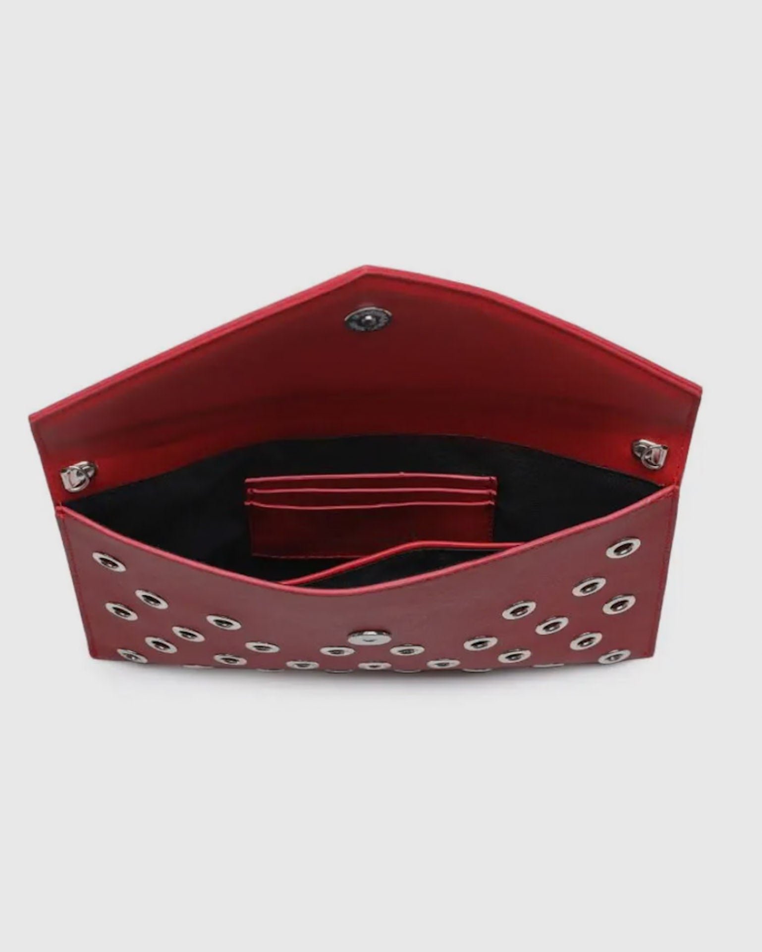 Ramona Grommet Crossbody Purse-Red