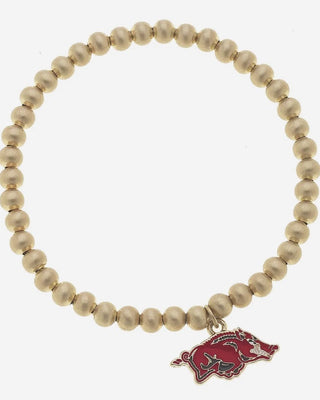 Razorback Ball Bead Stretch Bracelet - Shopbluemoonbentonville