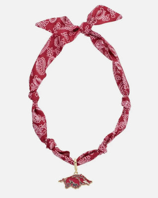 Razorback Bandana Charm Necklace - Blue Moon Bentonville